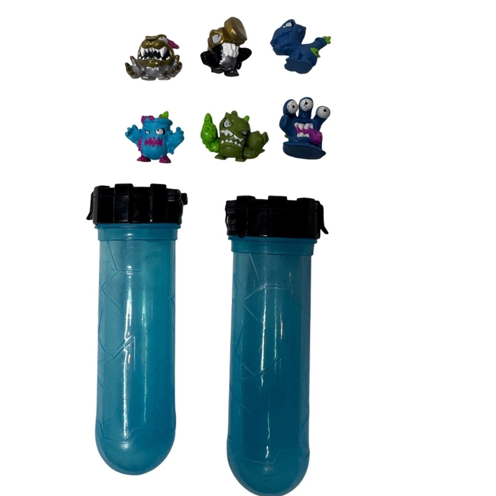 Mr. Beast Lab Swarms Micro Figures And a test Tubes. Set of 6.